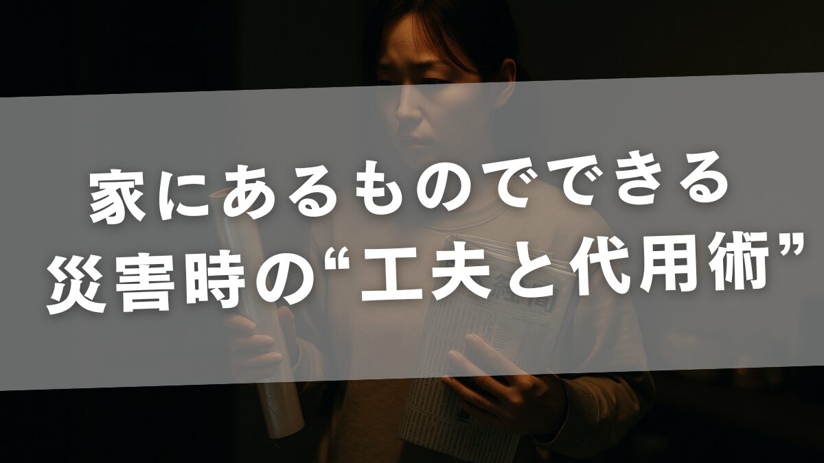 家にあるものでできる 災害時の“工夫と代用術”