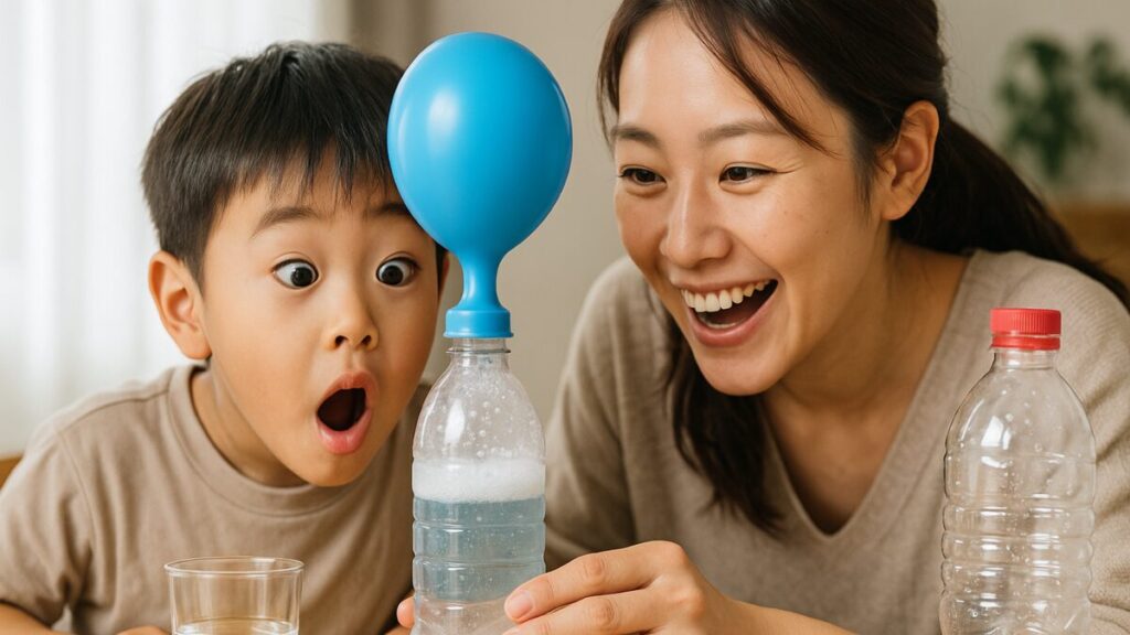 「風船がふくらむ」瞬間のアップ