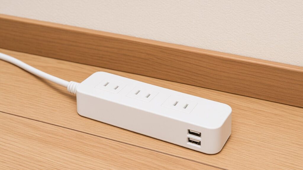 USBポート付きの電源タップ
