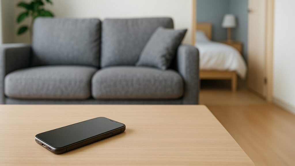 スマホをリビングに置く」「寝室にスマホがない」状況